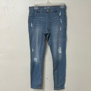 Wonder Nation Blue Skinny Jeans with Distressed Details